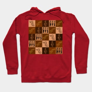 Aroma of coffee. Patchwork Hoodie